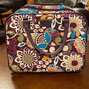 Vera Bradley “Plum Crazy” Rolling Work Bag
